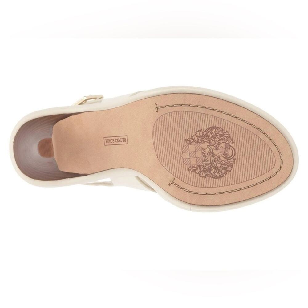 Vince Camuto Frinnas Sandal White Classic Leather Size 9.5 - Picture 5 of 5